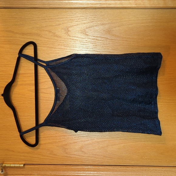 Blue Mesh Top - Picture 2 of 4
